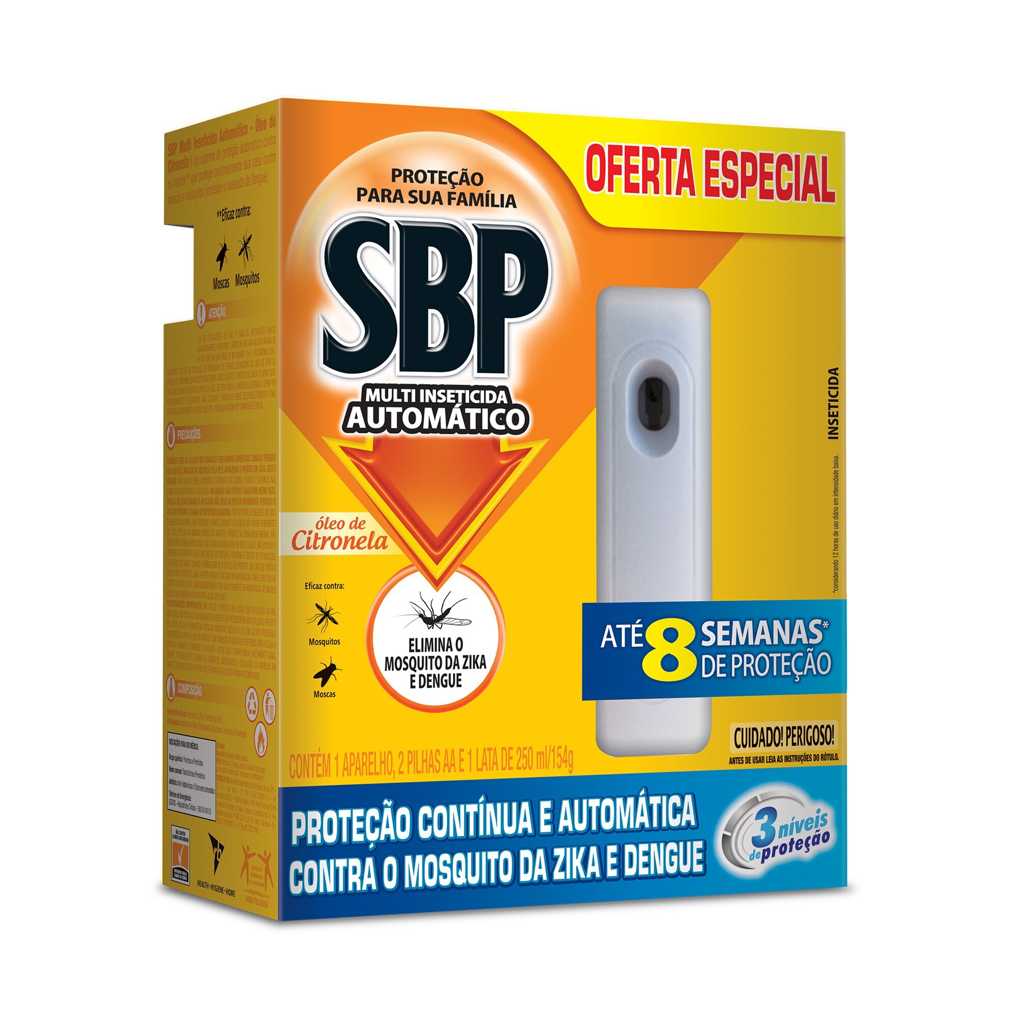 Multi Inseticida SBP Aparelho Automático + Refil 250ml