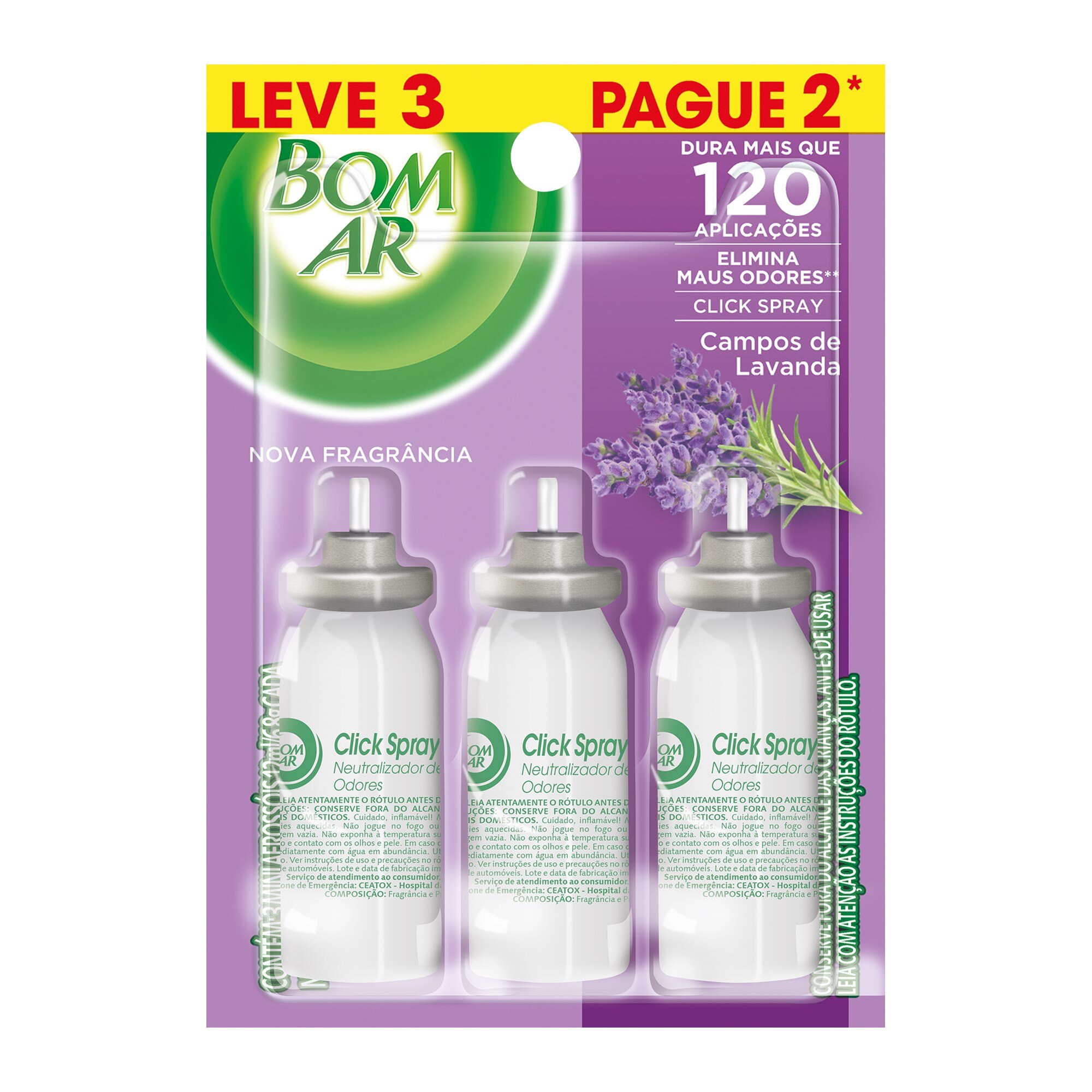 Bom Ar Click Spray - Refil 12ml Leve 3 Pague 2