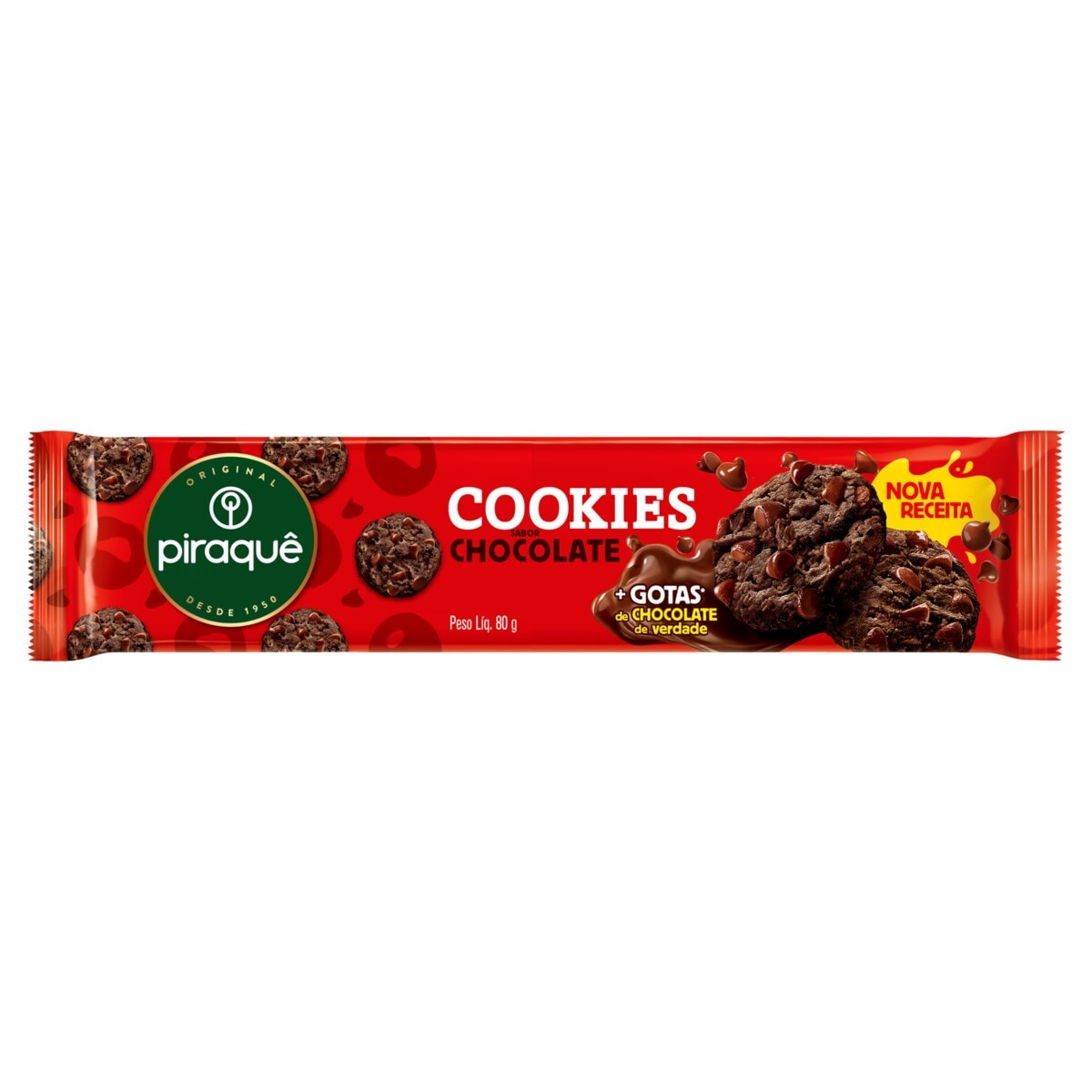 Biscoito Cookie Piraquê Pacote 80g
