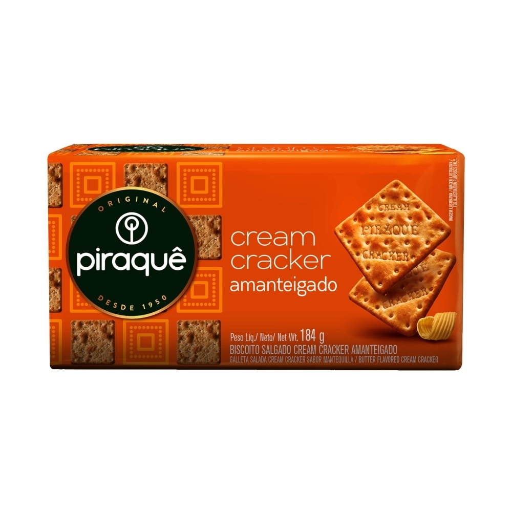 Biscoito Piraquê Cream Cracker 184g
